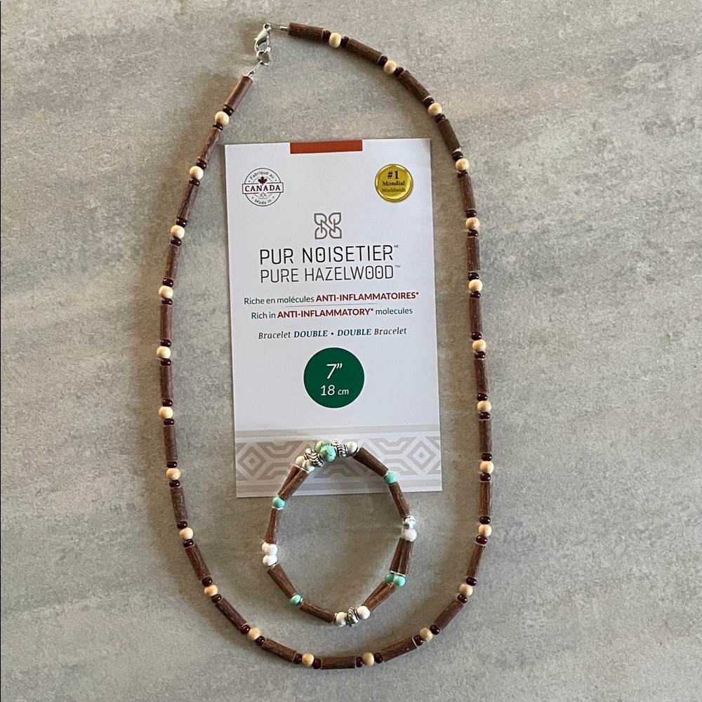 Pure Hazelwood - Pur Noisetier - necklace and bracelet set Hazel wood
